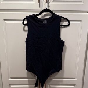 Nuuds Black Sleeveless Bodysuit Sz L